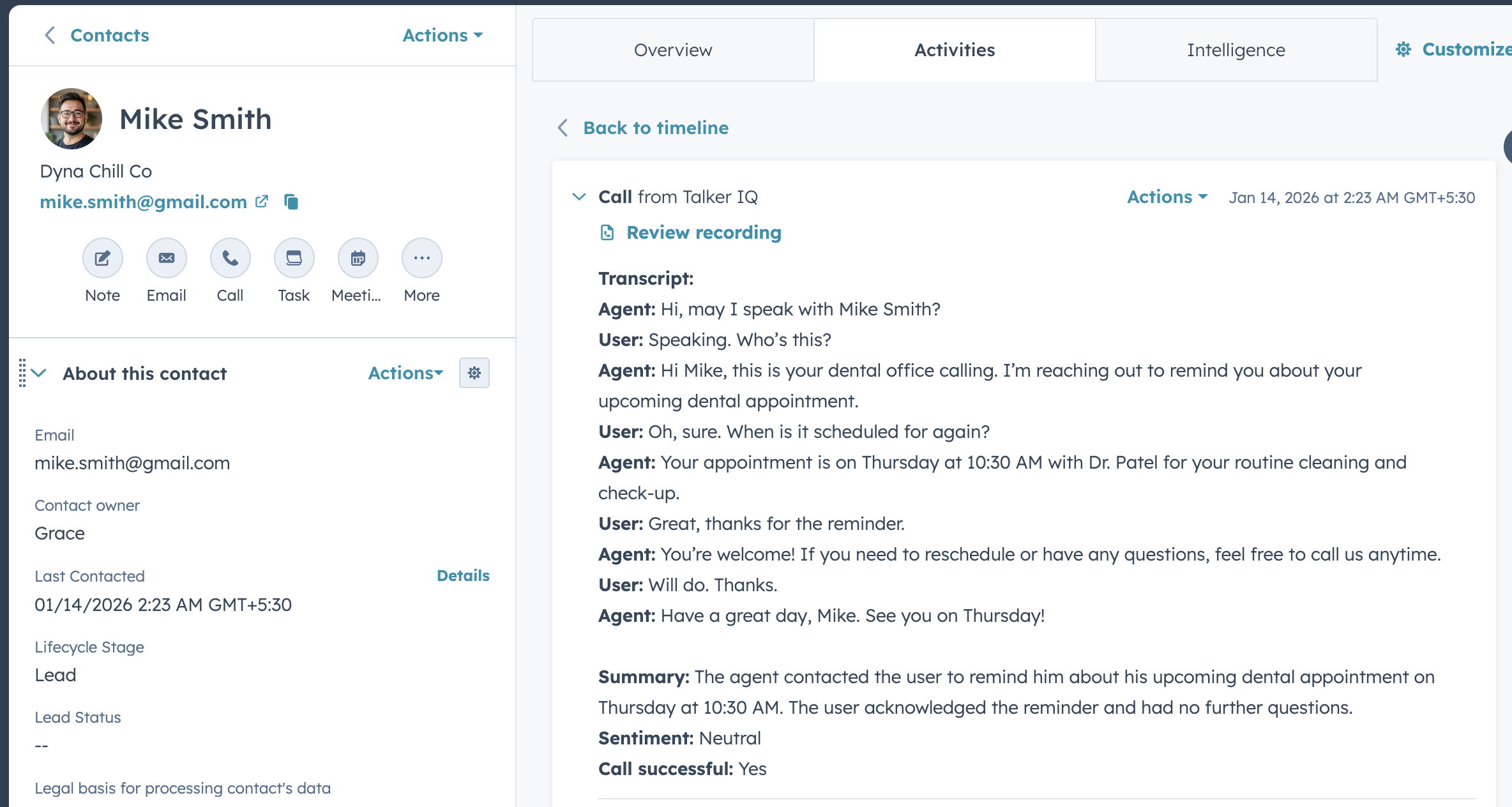 Call Logging in HubSpot