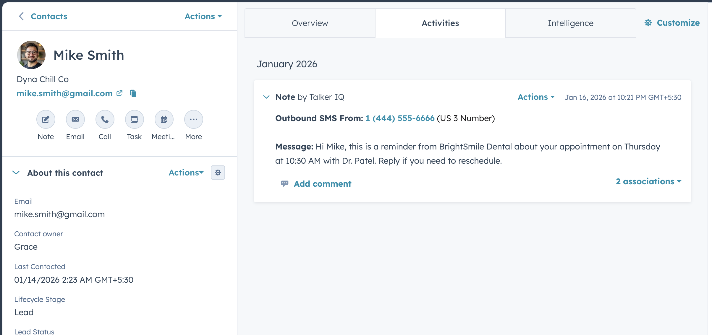 SMS Logging in HubSpot