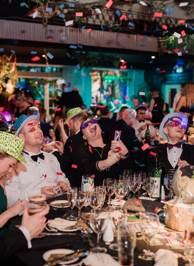 A group of people enjoying a party at one of our holiday parks.