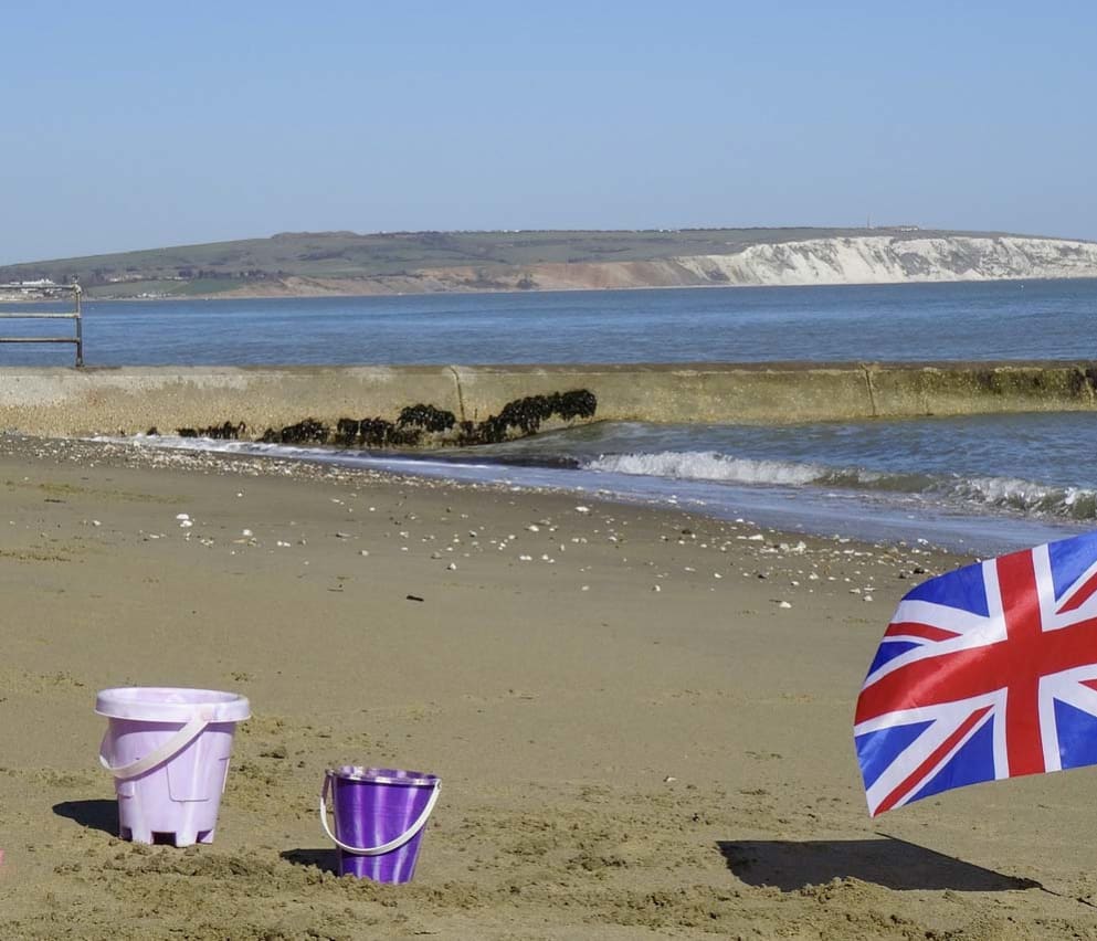A view of Shanklin beach near our holiday park.