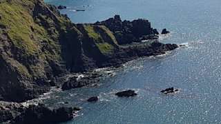 A view of a cove in Cornwall.
