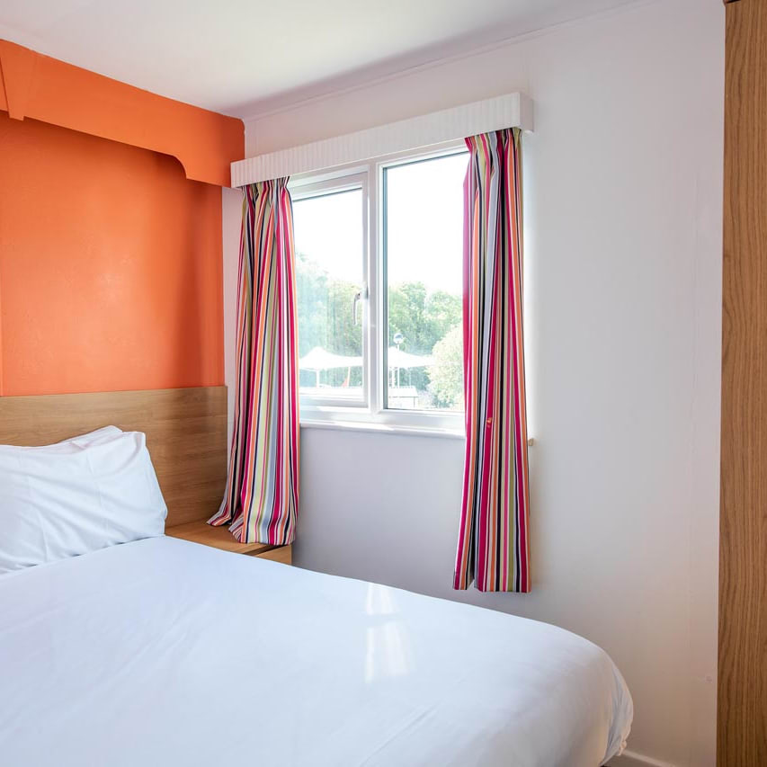 Comfortable double bed with pillows & linen included
