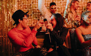 A group of people enjoying a party. image