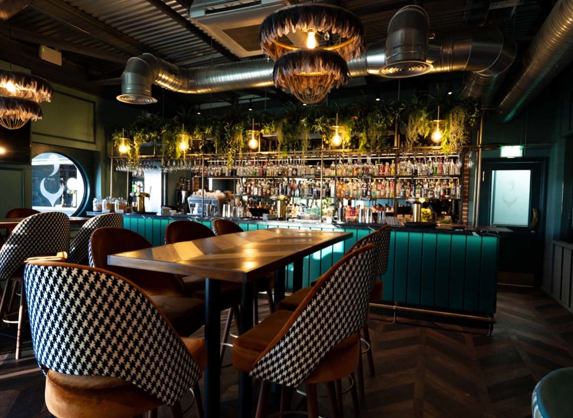 An image of our stunning cocktail bar, Giggling Goose. image