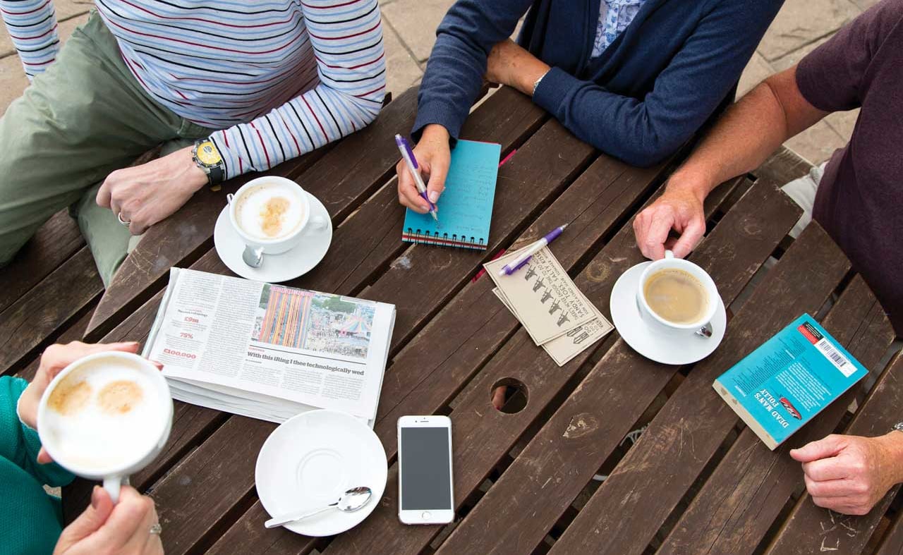 People budgeting at one of our holiday parks. image