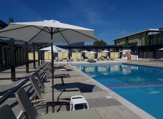 The outdoor pool area at our holiday park in Lincolnshire, Cleethorpes Pearl. Fun for all the family! image