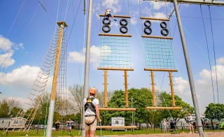 The high ropes course at our Lincolnshire holiday park, Tattershall Lakes. image