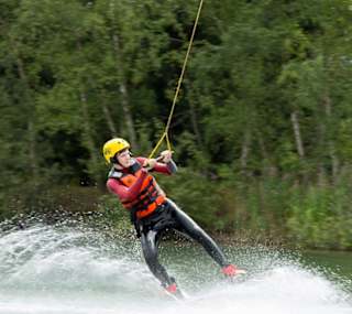 An adult may enjoying some watersports at our Lincolnshire park, Tattershall Lakes. image