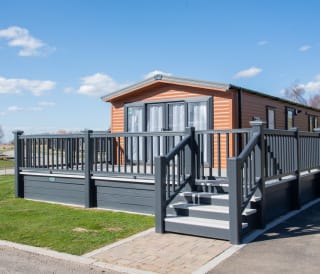 One of our stunning lodges at Appletree, the perfect base for your next getaway!