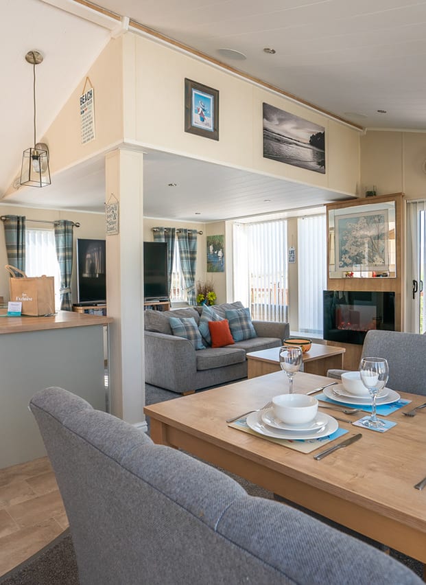 The dining and living area of one of our Exclusive Accommodations, The Exclusive Rooftop Lodge. The perfect way to stay.