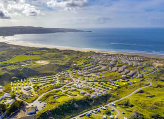 A drone image of our stunning Cornwall park, St Ives Bay. image