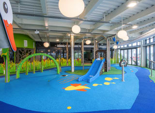 The indoor splash pad at our stunning resort, Tattershall Lakes. Ultimate family fun! image
