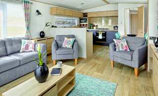 The inside of one of our static caravans for sale. image