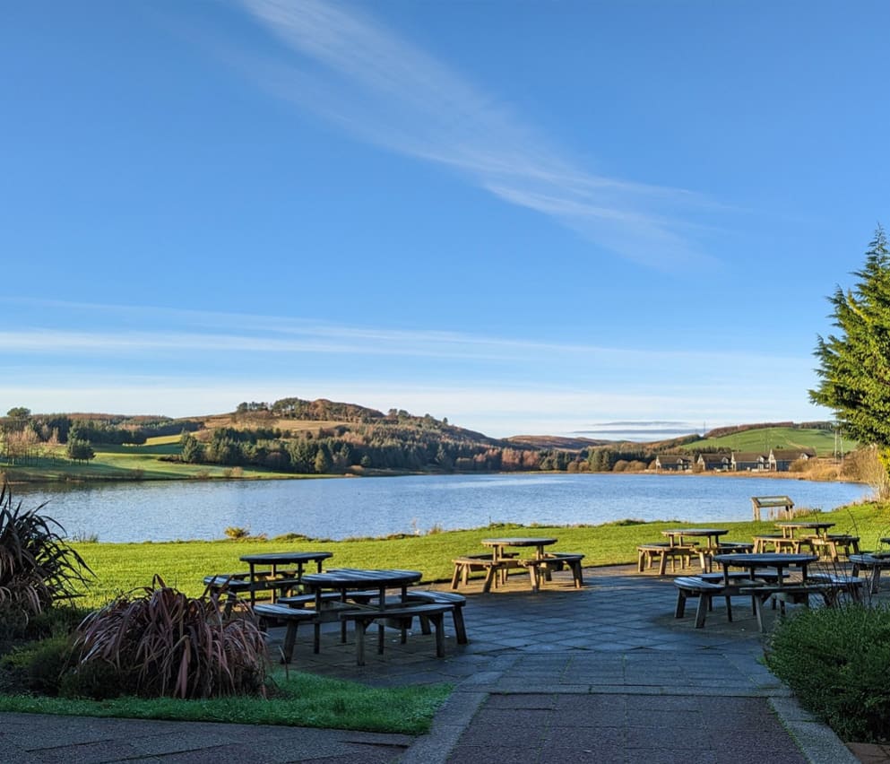 A view of our Piperdam holiday park in Scotland.