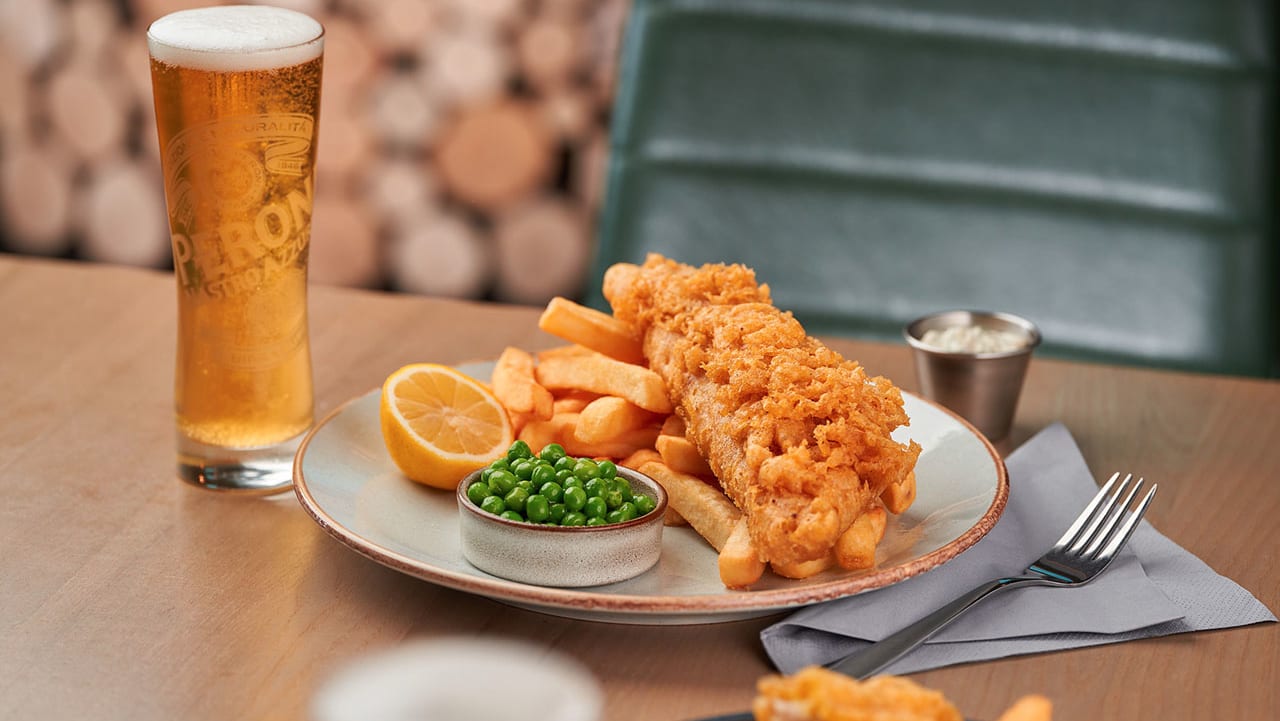 Enjoy tasty british classics like our fish and chips across our holiday parks.