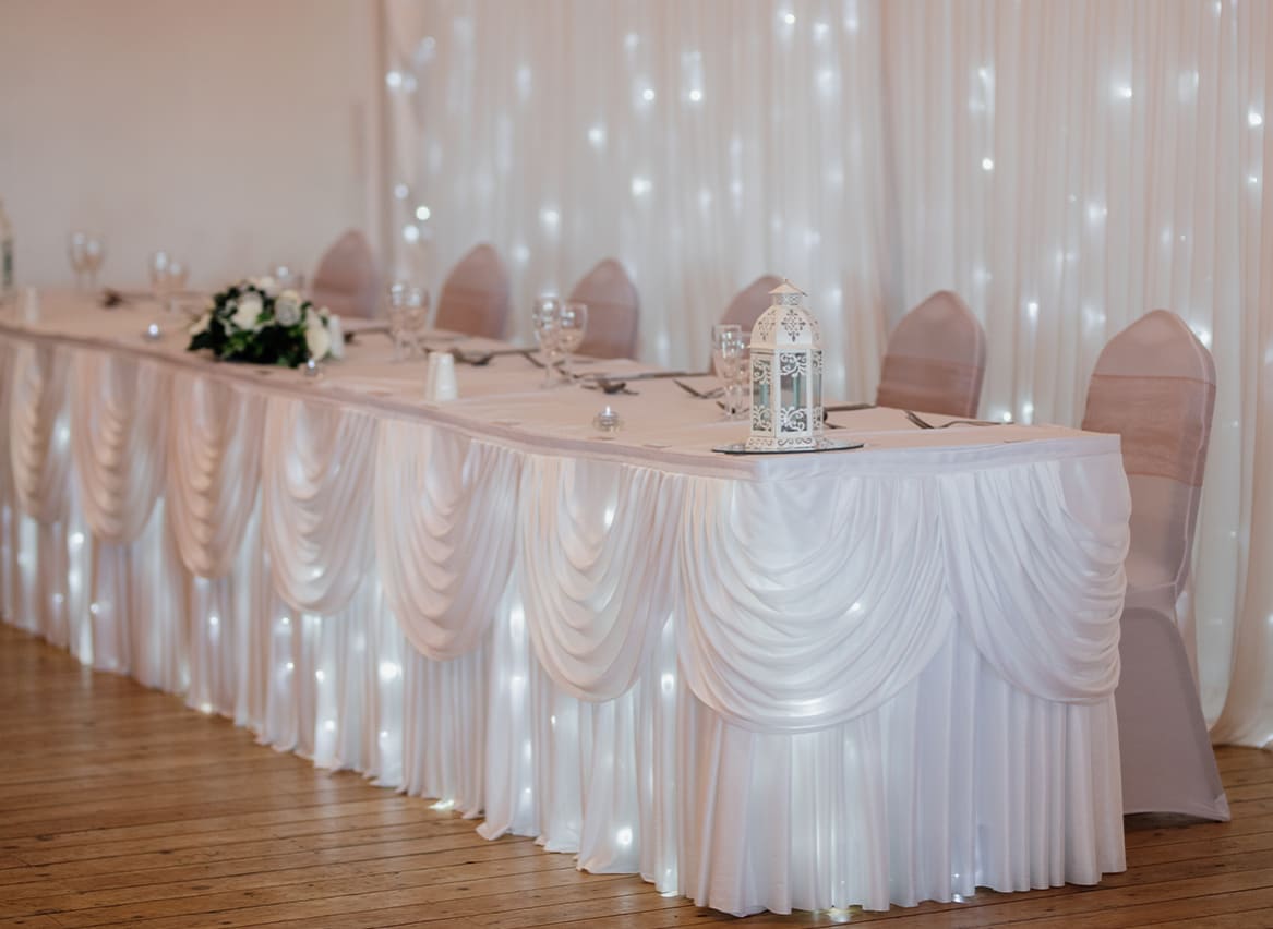 Table during wedding at Beachcomber Entertainment Centre. image