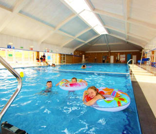 The indoor swimming pool at our holiday park in Cornwall, St Ives Bay.