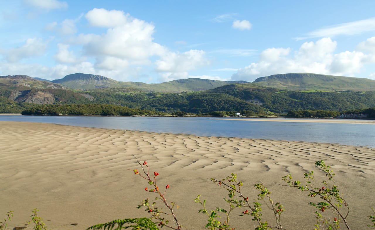 A view of the beach with direct access from Barmouth Bay Holiday Park. image