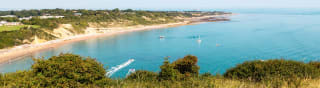 A clear sunny day at the beach of Whitecliff Bay. One of our static caravan holiday parks in the Isle Of Wight. image