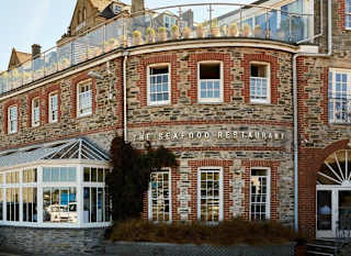 The external of Rick Steins restaurant in Padstow. image