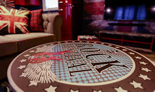 The living room table at one of our exclusive accommodations, The Rockstar. Book your holiday now! image