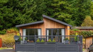 A residential lodge in Glendevon holiday park.