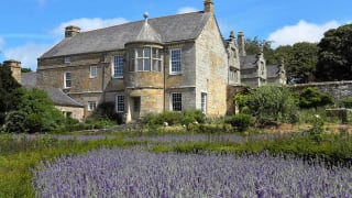 The exterior of the manor house at Trerice House and Gardens in Cornwall.