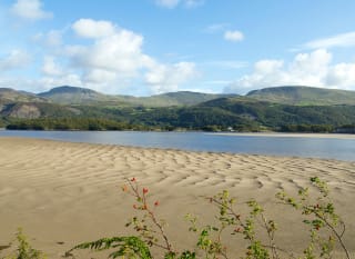A view of the beach with direct access from Barmouth Bay Holiday Park. image