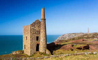 A view of Botallack Head and mining remains. image