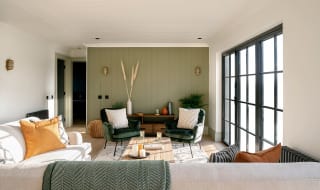 The stylish and modern living area of one of our holiday Barns at Retallack Resort & Spa, Cornwall. image