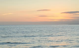 Views of the sea at sunset. image