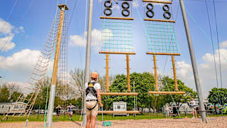 The high ropes course at our Lincolnshire holiday park, Tattershall Lakes.