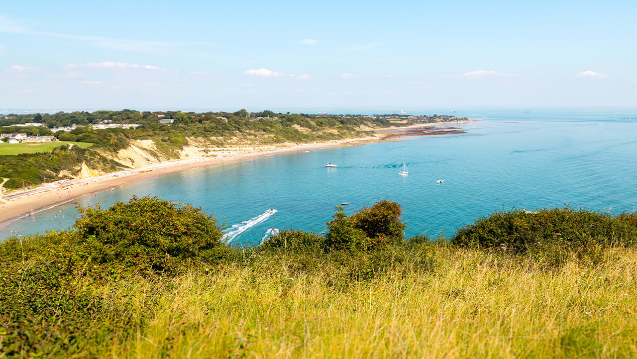 A view over our Whitecliff Bay holiday park.