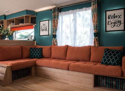 The lounge area of our exclusive accommodation, Burst of Blue.