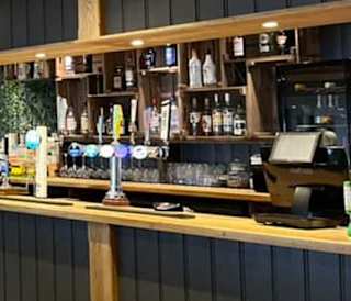 The bar area of The Sunset Bar & Eatery at our holiday park in Cornwall, Newperran.