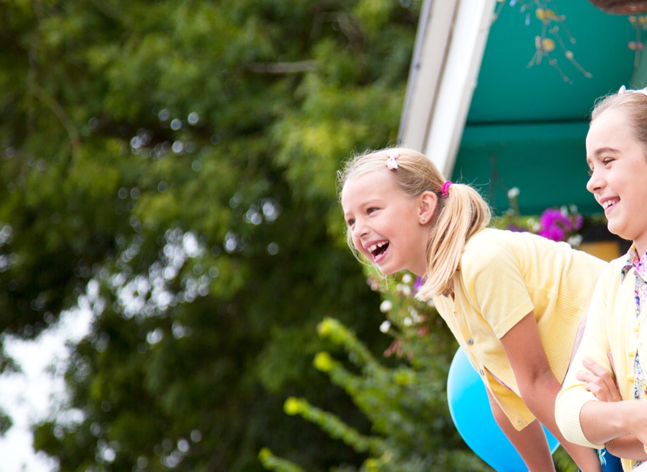 A young girl enjoying herself at our holiday park. image