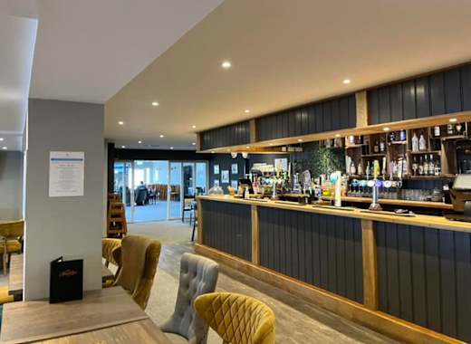 The bar area of The Sunset Bar & Eatery at our holiday park in Cornwall, Newperran.