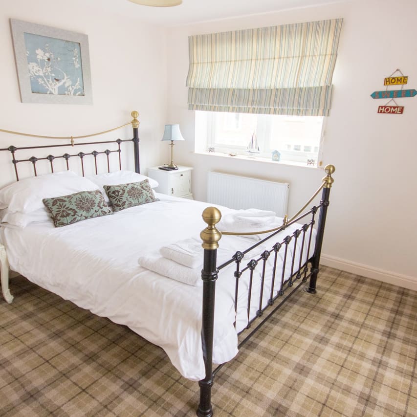 Comfortable double bed with pillows & linen included
