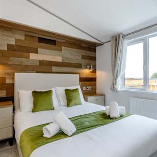 Comfy bed in the master bedroom