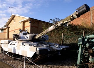 An image of a military tank at the Military Services Museum. image