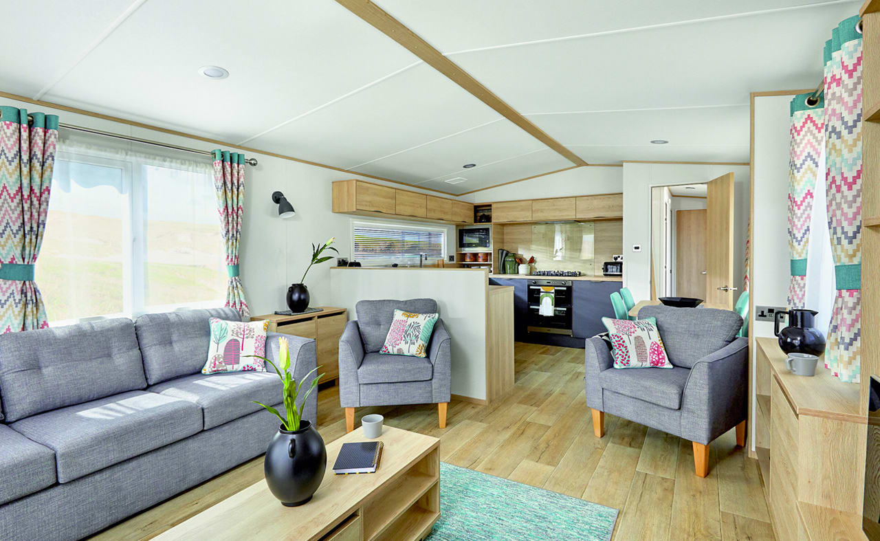 The inside of one of our static caravans for sale. image