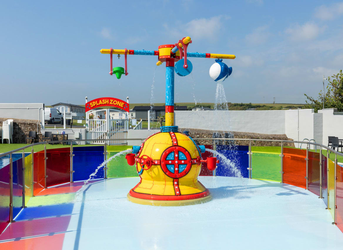 The splash zone at our stunning holiday resort in Bude, Cornwall. Fun for the whole family! image