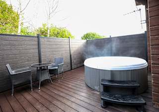 Private outdoor hot tub