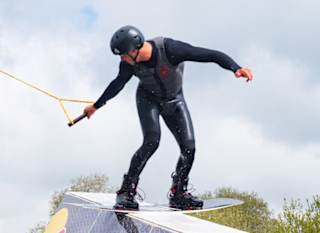A man wakeboaring at our Retallack Resort and Spa, Cornwall. image