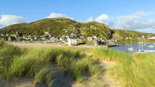A view from the beach of the local area near to our holiday park in North Wales, Barmouth Bay.