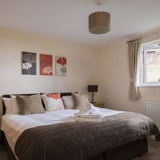 Comfortable double bed with pillows & linen included