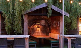 Our garden terrace and outdoor pods are the perfect place for a bite to eat