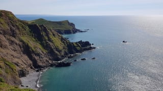 A view of a cove in Cornwall.