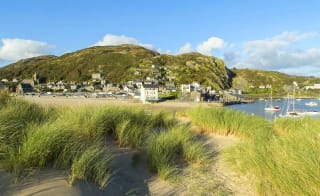 A view from the beach of the local area near to our holiday park in North Wales, Barmouth Bay. image