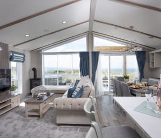 The living area of our exclusive accommodation at St Ives Bay, The Thalassa. The perfect way to stay.